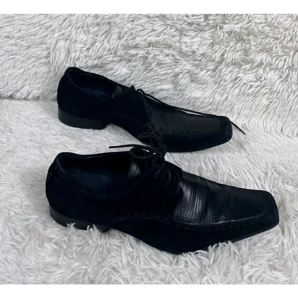 Paradox London Upper Leather Dress Shoes Mens 41 US 8 Black Lace Up Hand Made